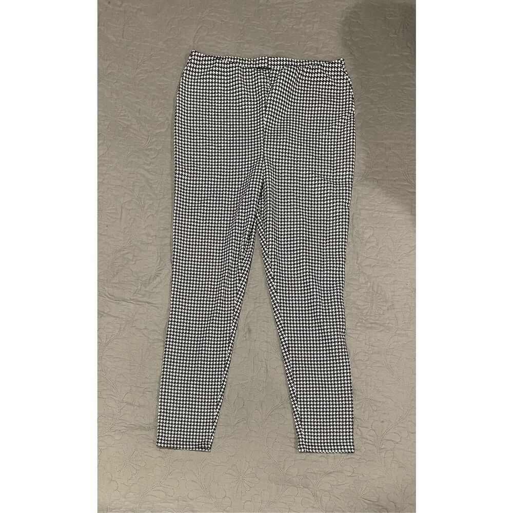 Nasty Gal Black White Checkered Leggings Stretchy Women’s 8 New